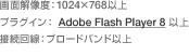 ʉ𑜓xF1024~768ȏ vOCF Adobe Flash Player 8 ȏ ڑFu[hohȏ